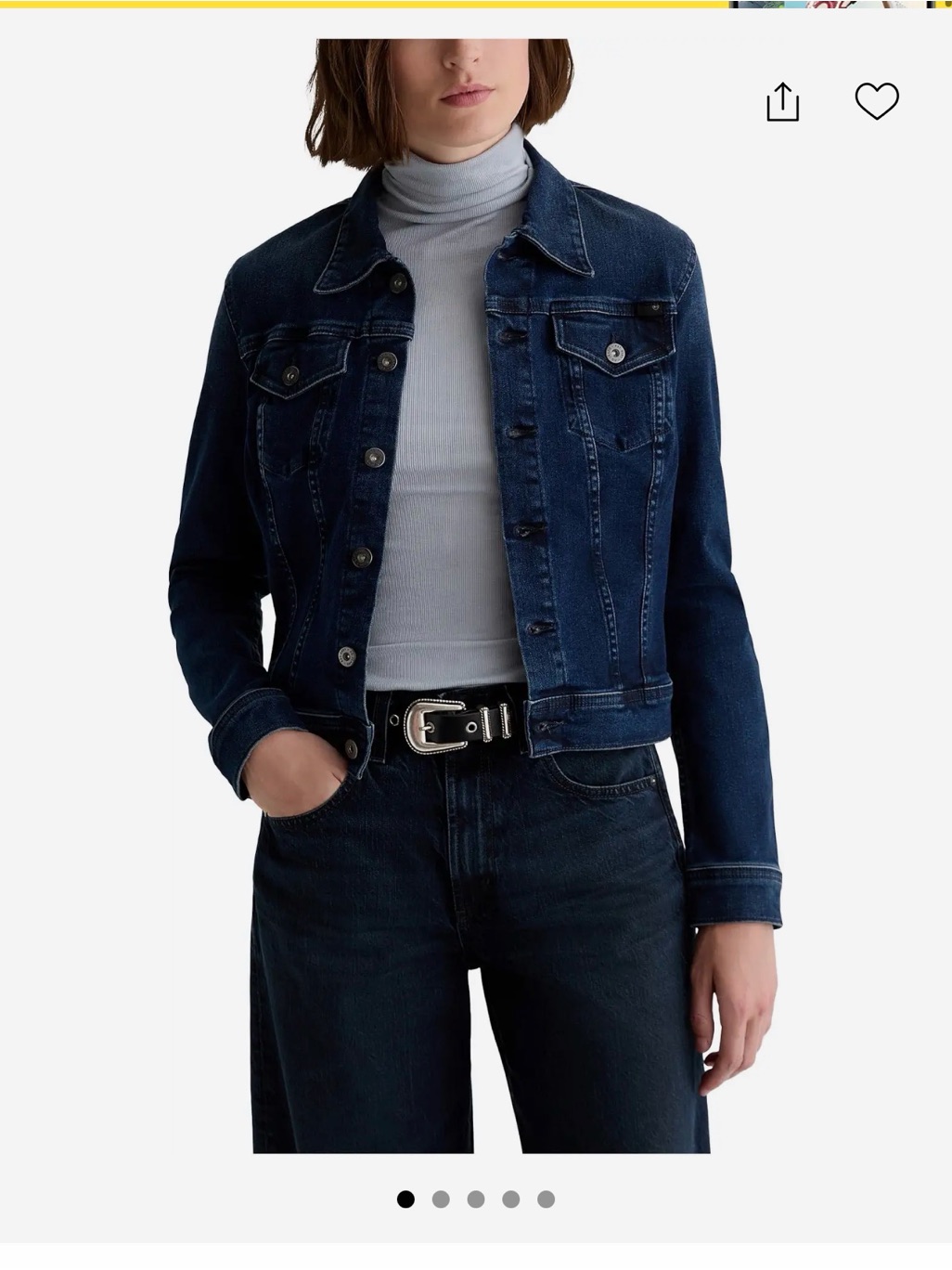 Ag Adriano Goldschmied Dark Blue Denim Jacket